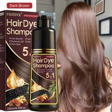 This 5-In-1 Ginseng & Reishi Mushroom Hair Dye Shampoo Uses A Plant-Based Formula, Gentle And Non-Irritating, Nourishes Hair, Makes Hair Shiny And Smooth, And Long-Lasting Color After Dyeing. Suitable For All Hair Types. - Multicolor - View 3