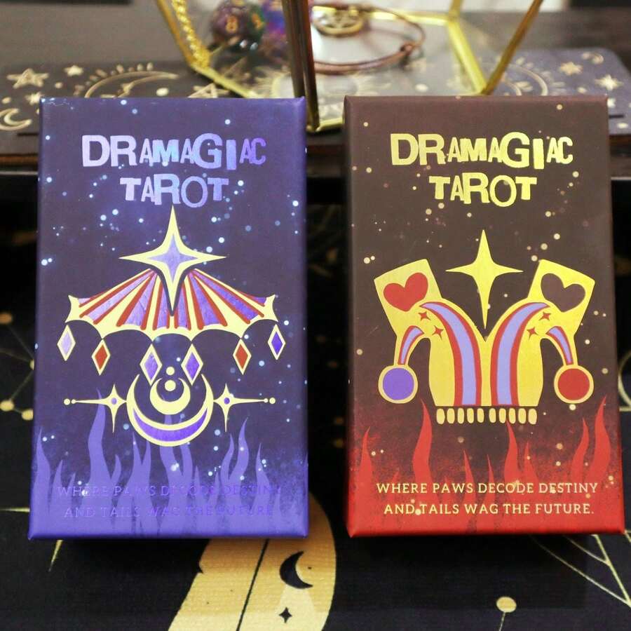 1 Set Kartu Tarot DramaGiac Gaya Sirkus, Permainan Kartu Ramalan Spiritual untuk Meditasi & Refleksi Diri, Hadiah Koleksi Kartu untuk Penggemar, 78 Kartu, Cocok untuk Permainan Hiburan Pesta - MultiWarna - View 1