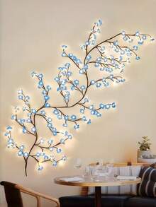 1pc Peach Blossom Tree Light, USB Powered Peach Blossom LED String Lights, Artificial Flower Garland, Warm Light Night Light, Plug And Play, Suitable For Indoor Home Decor, Christmas, Bedroom, Kitchen, Party Decoration (Battery Not Included) - M2-peach Blossom Tree Lamp - View 3