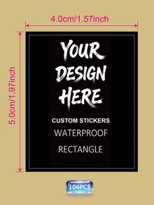 1/32/72/104pcs Custom Printed Rectangle Labels For Bottle, Personalized Waterproof Rectangular Stickers, Customized Printed Rectangle Label For Candles, Jars, Packaging Seals, Product Labels, Rectangle Sticker For Business Logo - Multicolor - View 19