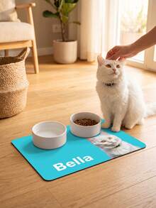 Customized Pet Feeding Mats, Customized Pet Photo And Name Meal Mats, Pet Food Bowl Mats, Suitable For Food And Water, Pet Lovers, Easy To Clean, Beautiful, Keep The Feeding Area Clean - Multicolor - View 7