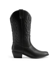 Women Mid-Calf Boots - Black - View 5
