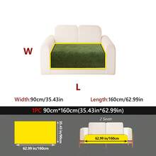 1PC Chenille Solid Color Wave Jacquard Sofa Cushion Seat Pad, All-Season Non-Slip, Pet Scratch-Resistant, Durable & Dustproof, Easy To Maintain, Machine Washable, Sofa Decorative & Protective Cover. - Green - View 17