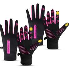 Non-Slip Cold-Resistant Touchscreen Gloves, Water-Resistant, Lightweight Warm Wind-Resistant Outdoor Gloves For Running, Cycling, Driving, Hiking In Cold Weather, Unisex Autumn/Winter Warm Gloves - Multicolor - View 1