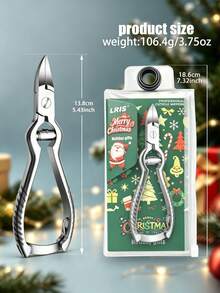 Christmas Limited Toenail Clippers Stainless Steel Beak‑Shaped Cutter For Thick Hard Nails Holiday Manicure Gift Tool - Silver - View 7