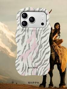 GIIPPA 1pc Distressed Zebra Print Design Phone Case, Compatible With Phone 17 Pro Max, 16 Pro Max, 15 Pro Max, 14 Pro Max, Korean-Style High-End Fashionable And Fun Phone Case, Suitable For 11/12/13/14/15/16 Pro Max Plus, Elegant Design For Men And Women, Perfect Gift For Girlfriend On Christmas, Valentine's Day, Easter, Wedding Season And Birthday! - Multicolor - View 9