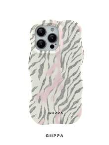 GIIPPA 1pc Distressed Zebra Print Design Phone Case, Compatible With Phone 17 Pro Max, 16 Pro Max, 15 Pro Max, 14 Pro Max, Korean-Style High-End Fashionable And Fun Phone Case, Suitable For 11/12/13/14/15/16 Pro Max Plus, Elegant Design For Men And Women, Perfect Gift For Girlfriend On Christmas, Valentine's Day, Easter, Wedding Season And Birthday! - Multicolor - View 6