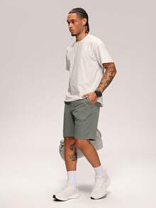 MASKERT Men's Sports Shorts, Tennis Badminton Golf Practice Shorts, Daily Morning Evening Jogging Running Fitness Pants - Grey - View 9