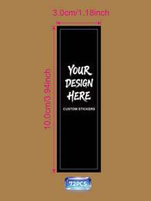 1/32/72/104pcs Custom Printed Rectangle Labels For Bottle, Personalized Waterproof Rectangular Stickers, Customized Printed Rectangle Label For Candles, Jars, Packaging Seals, Product Labels, Rectangle Sticker For Business Logo - Multicolor - View 50