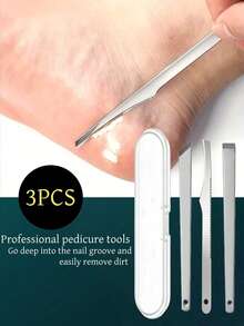 4/3/1pc Professional Stainless Steel Foot Exfoliating Tool With Handle And Splash Guard, Suitable For Home And Spa Foot Care, Especially For Dry And Cracked Heels, Unisex, Perfect For Summer, Easy And Efficient Operation, Ergonomic Curved Handle For Comfortable Grip, Stainless Steel Surface With Different Grit Particles, Ideal For Removing Calluses - Multicolor - View 12