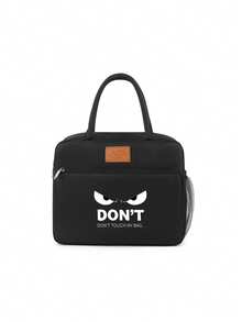 1 Pc, Don't Touch My Bag Pattern Printed Handbag, Large Capacity Handheld Bag, Suitable For Office Workers And Travel - one-size - View 10