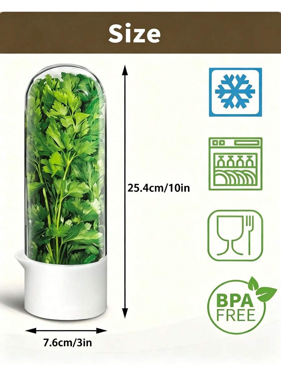 Refrigerator Herb Storage Box, Refrigerator Herb Storage Container, Suitable For Cilantro, Mint, Parsley, Asparagus And Other Vegetables, Can Keep Fresh For 2-3 Weeks - Multicolor - View 1
