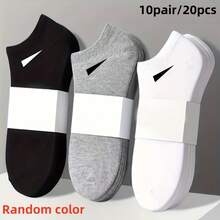 10 Pairs Unisex Breathable Socks, Lightweight Random Solid Color Minimalist Design, Elastic And Durable, Suitable For Sports, Casual And Daily Wear, Comfortable And Convenient, Presenting A Minimalist Style - Multicolor - View 14