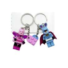 DOBBLE 1 Set 2pcs Exquisite Handmade 3D Fairy Star Pink Black Bat Magnetic Keychain, Y2K Bow Key Ring, Backpack Pendant Couple Keychain Gift - Multicolor - View 5