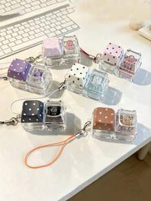 3pcs/Set Gantungan Kunci Penghilang Stres Polkadot Warna-warni, Gantungan Kunci Tas Anti-Hilang dengan Identifikasi. Hadiah untuk Teman. Cocok untuk Usia 14 Tahun ke Atas - Warna-warni C - View 4