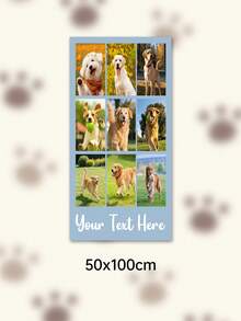 Custom Photo Text Throw Blanket, Personalized Picture Collage Fleece Blanket, Customized Pet Memory Photo Blanket For Sofa Bed Home Decor Gift - Multicolor - View 57