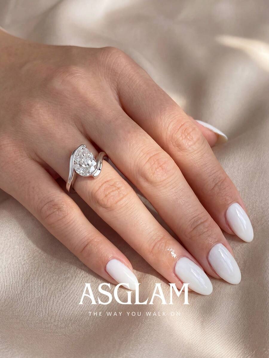 1pc Fashion Wavy Water Drop Shaped Ring, Suitable For Women's Daily Wear, Club, Formal Occasions And Holiday Gift - Torn Arm Water Droplet - View 1