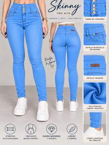 RC Romero Collection Women Jeans - Dusty Blue - View 4