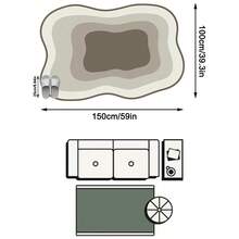 1PC Cream & Deep Coffee Multi-Layer Wavy Pattern Modern Minimalist Artistic Rug, Soft Vintage Style Faux Cashmere Asymmetrical Wavy Shape Concentric Gradient Coffee Ripple With Fine Border Detail, Machine Washable Area Rug, Suitable For Living Room, Bedroom, Balcony, All Season Home Decor - Multicolor - View 16