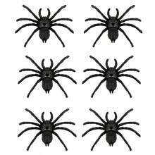6pcs Fake Giant Spider, Realistic Black Tarantula, Prank Gag Spider Model, Halloween Party Decoration, Joke Prop Ornament - A - View 8