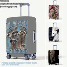 1pc / Flat Print Design / Luggage Cover (Luggage Cover Only, Luggage Not Included) / Suitable For 20 To 28 Inch Luggage / Made Of Thickened Fabric / An Essential Accessory For Your Travel And Checked Baggage. - Multicolor - View 2
