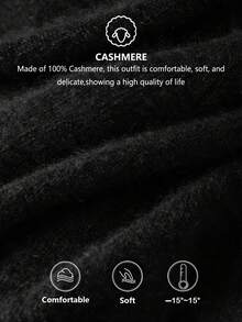 HEYMINI Women's 100% Cashmere V-Neck Cardigan, Lightweight Soft Front-Opening Long Sleeve Sweater, Suitable For Autumn/Winter - Black - View 4