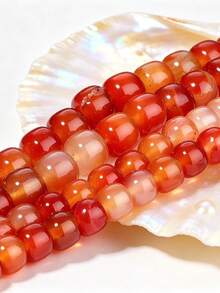 1 Strand 7x8/9x10mm Barrel Shape Natural Stone Agate Beads Loose Spacer Beads For Jewelry Making DIY Energy Charms Bracelets - Green - View 2