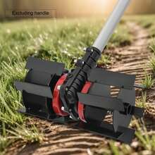 Red‑Black 9‑Tooth Iron Weeding‑Wheel Attachment, Spray‑Painted Universal‑Connector Cultivating‑Unit For Garden Orchard Vegetable‑Plot Sandy‑Soil Tasks - B - View 2