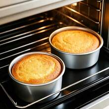 Cetakan Kue Bulat 4 Inci, Loyang Panggang, Cetakan Makanan Penutup dengan Desain Alas Tetap. Tahan Lama, Anti Lengket, dan Tahan Panas. Ideal untuk Membuat Kue Ulang Tahun, Keju, dan Kue Pastry. - View 6