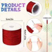 1 Set 20 Rolls Chinese Rope 0.8mm, Random Mixed Color Nylon Thread, Suitable For DIY Bracelets, Necklaces, Beaded Jewelry, Accessories, Material Total Length 7874.02 Inches - 20 Rolls Of Random Mixed Colors - 7200 Inches Total - View 2