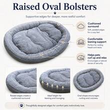 2026 New Oval Thickened Lambswool Pet Bed, Surface Lambswool (Soft Cotton Fleece), Soft And Fluffy Touch, Filled With Fluffy Cotton, Soft With Support. Machine Washable, Suitable For All Seasons. Multiple Sizes Available - Multicolor - View 5