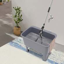 Portable Floor Standing Mop Sink, Large Capacity Independent Practical Mop Sink, 22.05 * 12.6 * 10.24 Inches, One Click Drainage Function - Grey - View 10