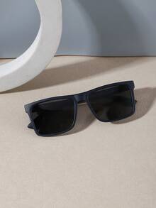 1 PC Men's Modern Simple Square Fashion Glasses PC Material Frame Polarized Lens Casual Chic Lightweight For Daily Street Travel Look With Glasses Box - Multicolor - View 12