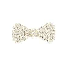 4/2/1pcs Cute Bow Rhinestone Hair Clips Metal Hairpins Fashion Bow Side Clips Women Girls Hair Accessories (Gold + Silver) - Multicolor - View 6