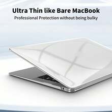 蘋果筆電 Logo 空心保護殼，MacBook 透明保護殼，耐用塑膠保護套，適用於 Air/Pro 各款機型，最佳電腦配件禮物選擇 - 查看 10