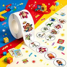 1pc Fun Cartoon Character Round Sticker Set, Various Pattern Self-Adhesive Round Decals, Multi-Purpose Decorative Sticker Labels, Perfect For Theme Birthday Party, DIY Craft Party Favors, Classroom Prizes, Scrapbooking And Celebration Decoration Kit Supplies - Multicolor - View 7