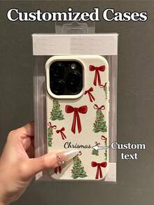 1pc Customizable Christmas Theme Phone Case Compatible With IPhone 11/12/13/14/15/16/16Pro/16ProMax/17/17pro/17ProMax/18pro 18ProMax - Multicolor - View 5