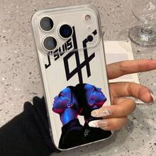 Street Hip-Hop Gesture Symbol Rapper JuL C'est Pas Des Lol Print Black Phone Case, Shockproof Matte Back, Full Coverage Hard Protective Shell For Daily Use - Multicolor - View 3