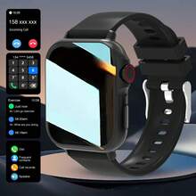 Kids Smart Watch With Silicone Sports Band, Call & Text, Pedometer, Calorie Tracker, Multiple Sports Modes, Call & Message Notifications, Full Screen Touch, Android & IOS Compatible, Fun Gift - Black - View 12