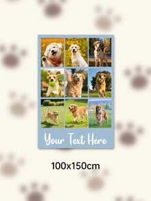 Custom Photo Text Throw Blanket, Personalized Picture Collage Fleece Blanket, Customized Pet Memory Photo Blanket For Sofa Bed Home Decor Gift - Multicolor - View 27