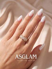 1pc Multifunctional Horse Eye Ring, Suitable For Girls' Daily Wear, Wedding Ceremony, Girlfriend Gift - Horse Eye Stacking - View 2
