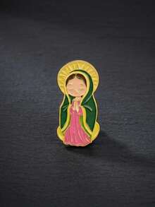 1|2pcs Funny Cartoon Jesus Drinking Coffee Brooch, 2pcs Cartoon Religious Enamel Badge, Suitable For Backpack - B - View 2