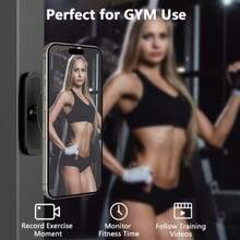 Foldable Magnetic Phone Mount For Gym, Dual Magnet Phone Holder Accessory, 360° Adjustable, Portable Workout Essential Gift Compatible With Iphone 16/15/14/13/12 Series - Multicolor - View 2