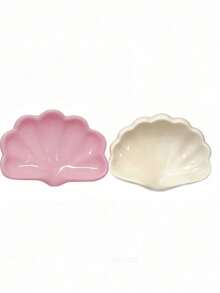 1/2pcs Nordic Style Shell-Shaped Soap Dish,Bathroom Soap Holder,Multi-Functional Cosmetic Jewelry Storage Tray,White Desktop Decor Home Decoration,Bathroom Supplies Storage Tray, Non-Slip Soap Rack, Sink Countertop Storage Minimalist Home Accessories - Multicolor - View 10
