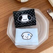 Cute Puppy Embroidered Polka Dot Tri-Fold Wallet With Multiple Card Slots And Photo Window - Multicolor - View 10