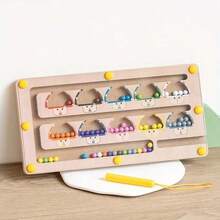 Back To School Kids Educational Magnetic Pen Maze Number Wooden Color Desktop Battle Sorting Counting Logic Board Ball Toy Christmas Gift - Multicolor - View 11
