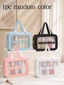 Large Capacity Transparent PVC Cosmetic/Toiletry Bag, Portable Travel Storage Pouch, Suitable For Toiletries And Skincare Products, Ideal For Vacation, Travel And Organization - Multicolor - View 13