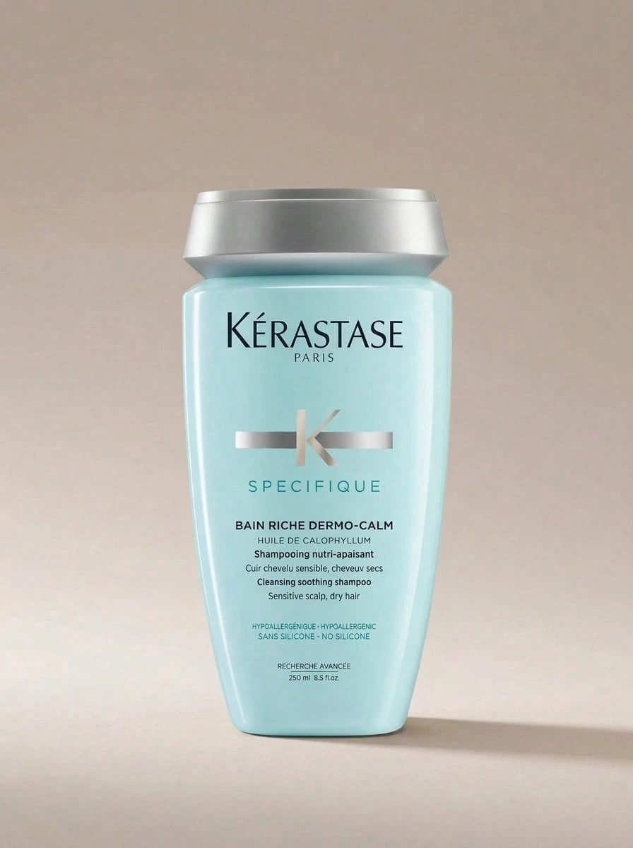 Kérastase Specifique Bain Riche Dermo-Calm Shampoo 250 Ml – Shampoo, Soothing, For Sensitive Scalp, Calophyllum Oil, Suitable For Daily Hair Wash - White - View 1