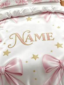 Customizable Name Duvet Cover, Cute & Playful Style, Suitable For Boys & Girls Bedroom, Gift, All Season Exclusive Customized Duvet Cover - Multi-color 3 - View 5