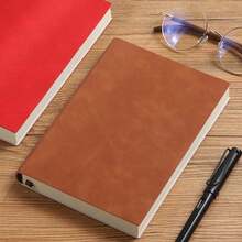 Leather Notebook Thick Memo Pad Business Diary Simple Notebook Work Meeting Planner Office Record Leather Memo Pad - Multicolor - View 5